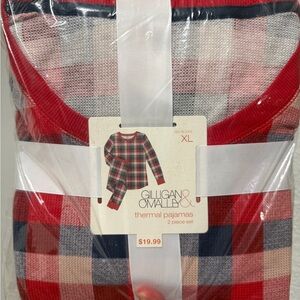 Gilligan & O’Malley Thermal Pajama Set Women’s XL  Really Red New 2 Piece
